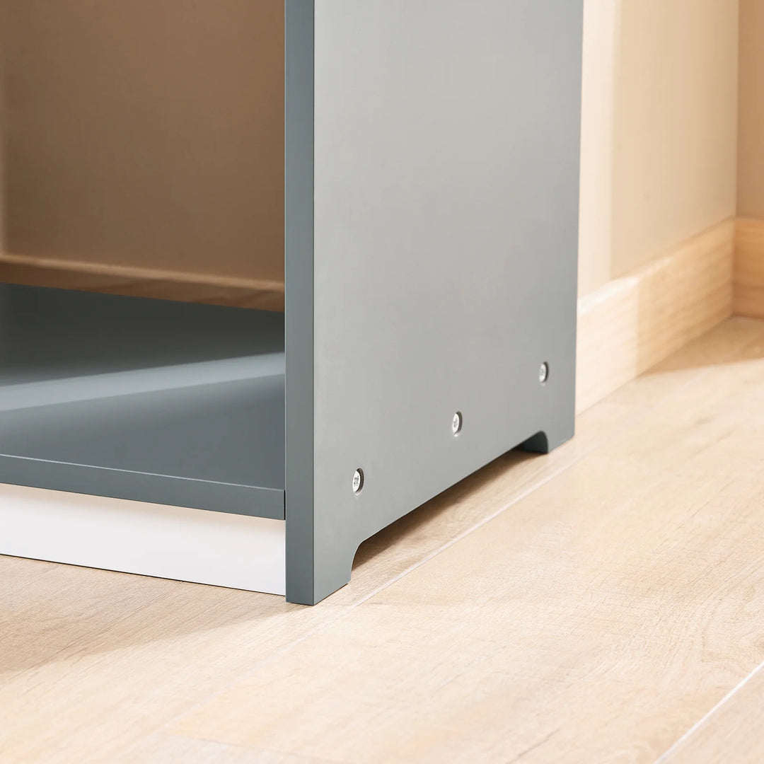 Garderobestativ til børn, 97x35x108 cm, grå