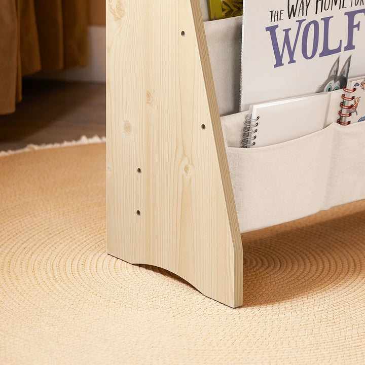 Hyggelig børnebogsreol, B63 x D28 x H76 cm, hvid