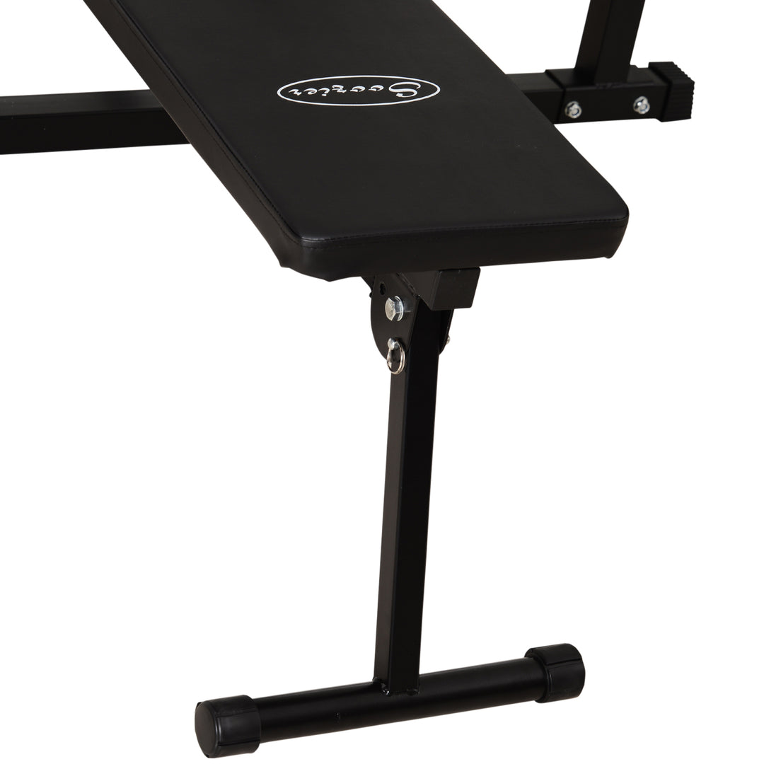 Power station med pull-up bar, multifunktionel dip station, hjemmetræningsudstyr, med boksesæk, fitness, stål, sort, 180 x 183 x 219 cm