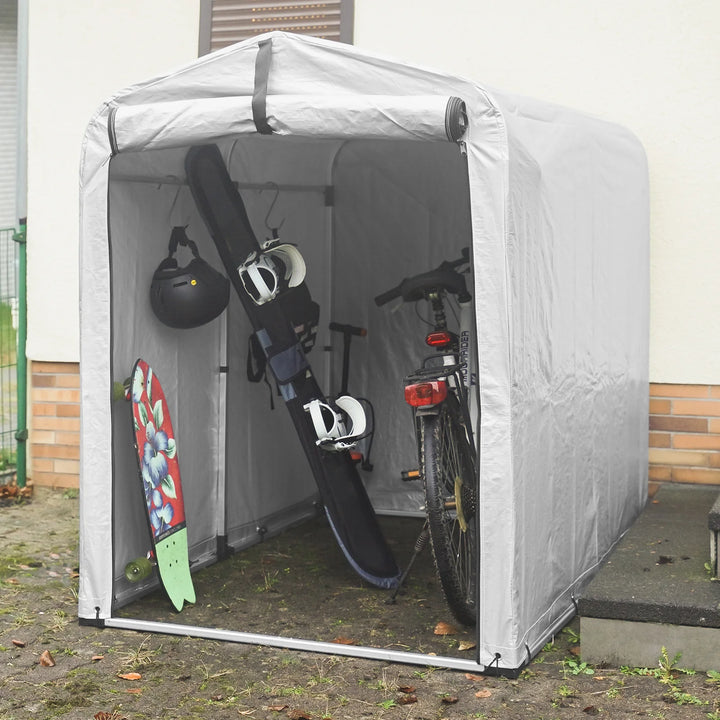 Stort cykeltelt og redskabsskur, vandafvisende opbevaring til motorcykel, cykler og haveværktøj