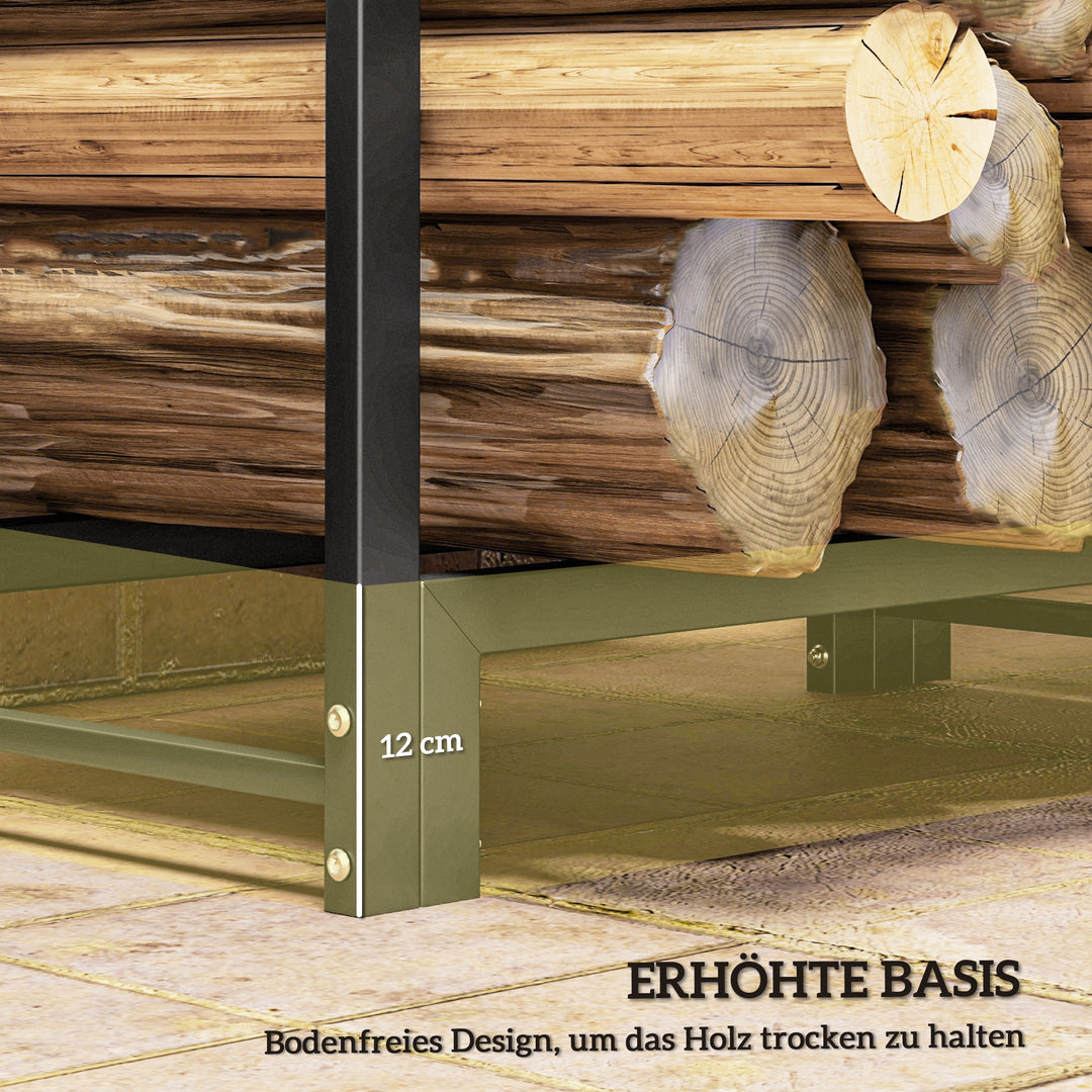 Brænderist, to sektioner, stel i rustfrit stål, op til 200 kg, 123 x 32 x 115 cm, sort