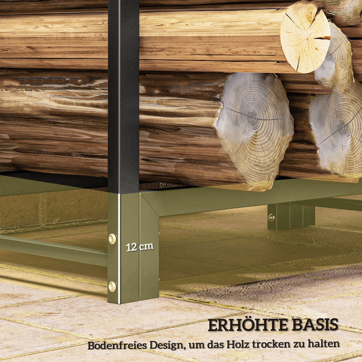 Brænderist, to sektioner, stel i rustfrit stål, op til 200 kg, 123 x 32 x 115 cm, sort