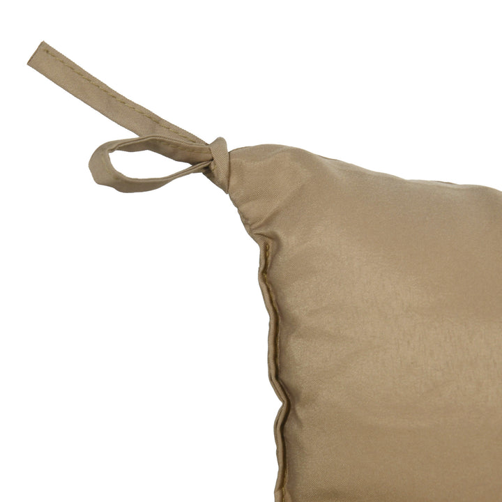 3-Personers bænkehynde 150x98x8 cm med stropper, bænkehynde til havemøbler og verandagynge, khaki