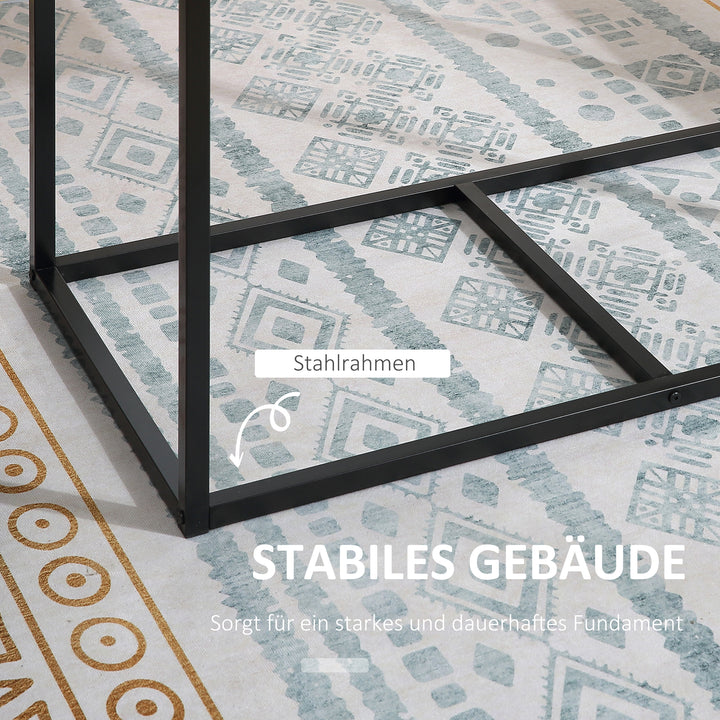 Spisebordsæt med 2 stole, kompakt bord- og stolesæt til spisestue, stue, køkken, med metalramme