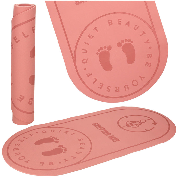 Yoga hoppemåtte lydisolerende skridsikker 127x63x0,6 cm pink