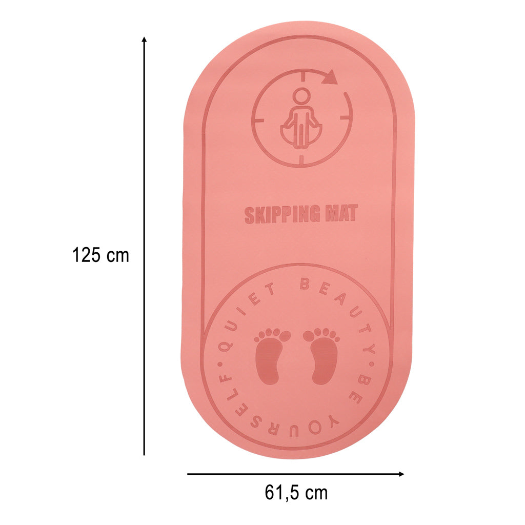Yoga hoppemåtte lydisolerende skridsikker 127x63x0,6 cm pink