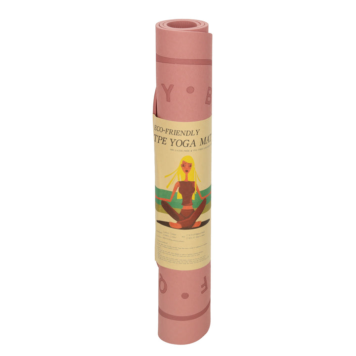 Yoga hoppemåtte lydisolerende skridsikker 127x63x0,6 cm pink