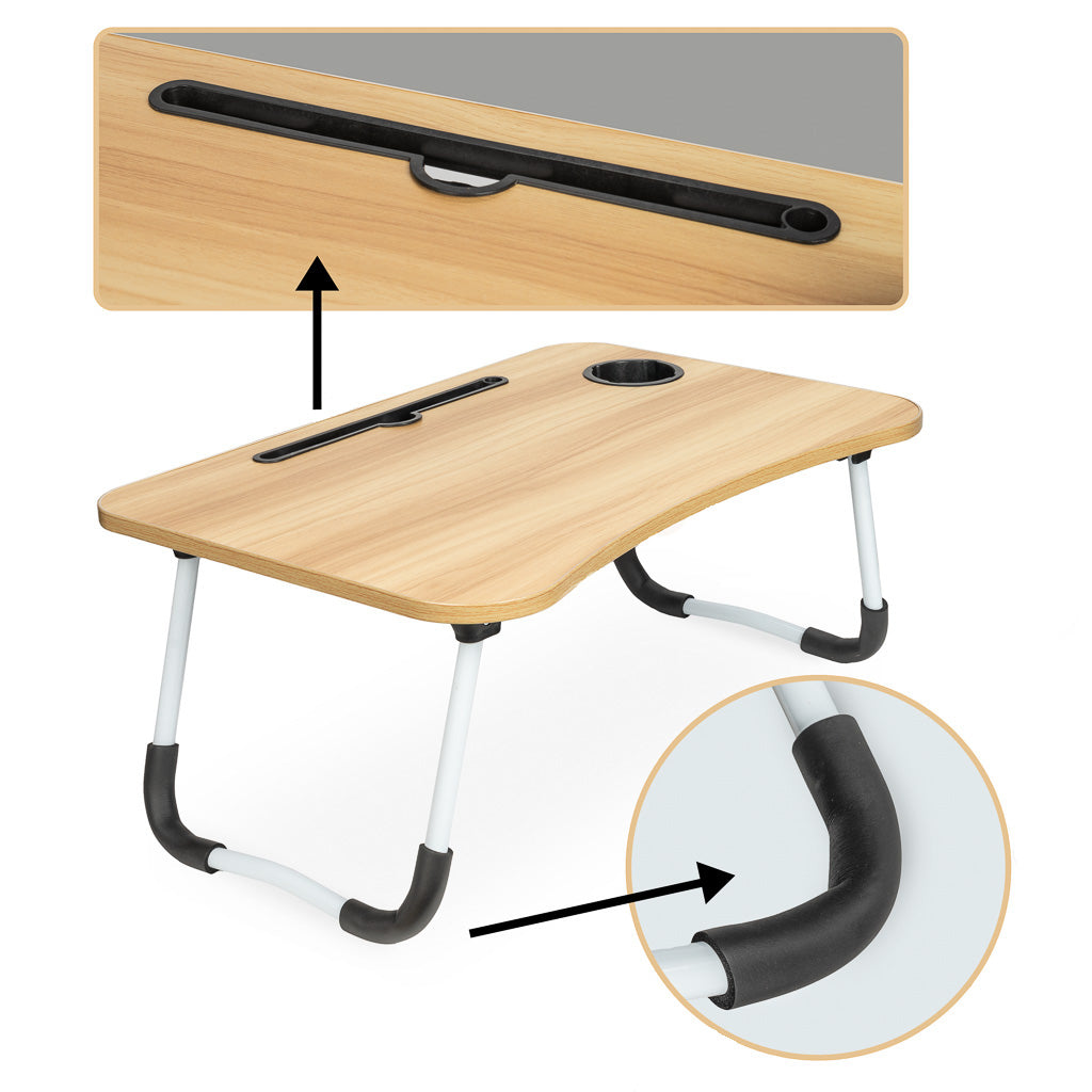 Sammenklappeligt laptopbord til sengebord