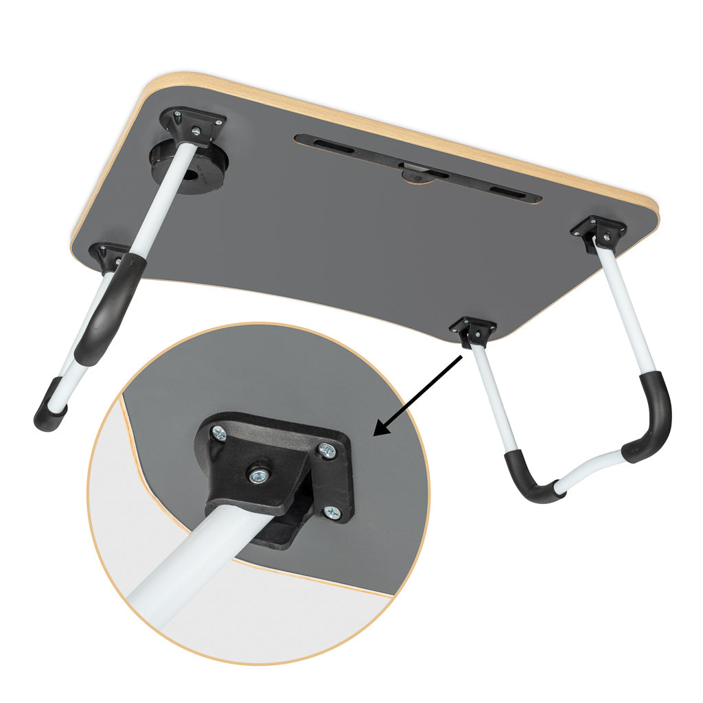 Sammenklappeligt laptopbord til sengebord