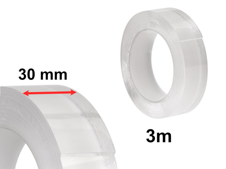 Dobbeltklæbende vandtæt klæbebånd 30 mm x 3 m