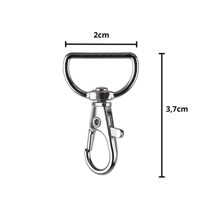 Metalkarabinhage fisk 500 stk.