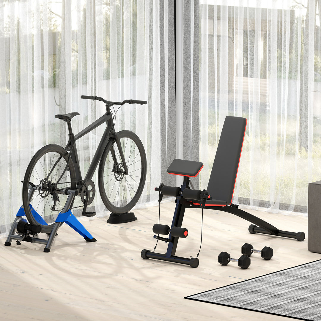 Multifunktionel vægtbænk multigym med fjederbooster træningsbænk vægt op til 120 kg sort 54 x 160 x 106 cm