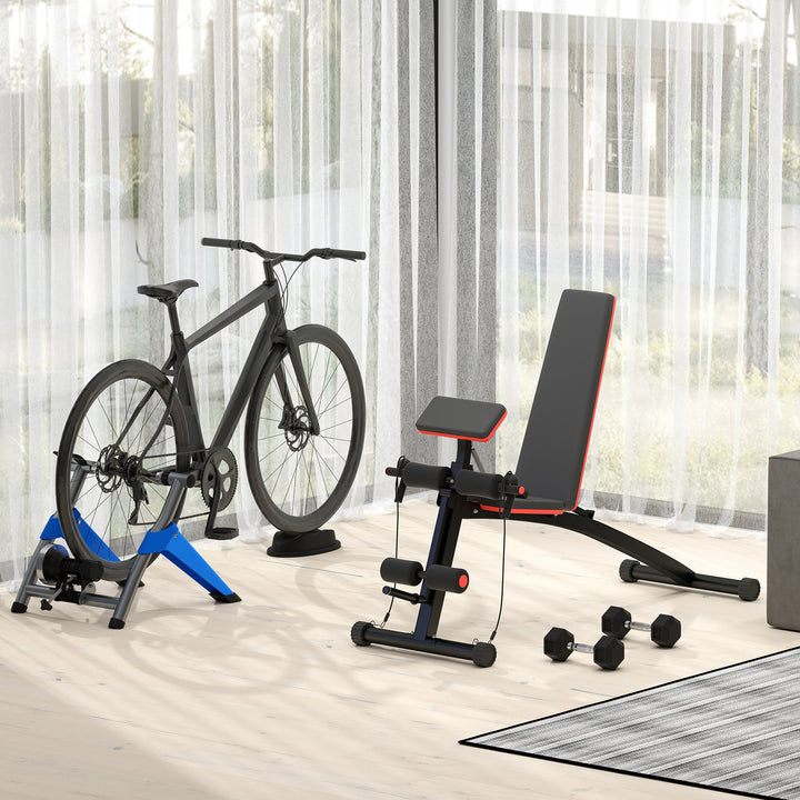 Multifunktionel vægtbænk multigym med fjederbooster træningsbænk vægt op til 120 kg sort 54 x 160 x 106 cm