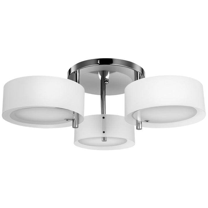 Pendellampe hængelampe 3-flammer moderne e27 pendellampe hængelampe til spisestue, køkken ø64 x 20 cm hvid uden pære