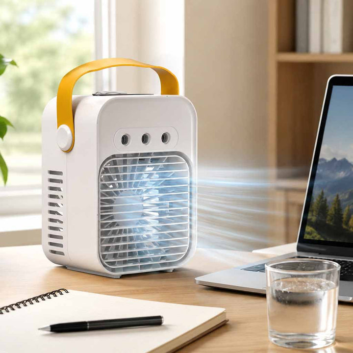 Aircondition-blæser, luftfugter, sølv
