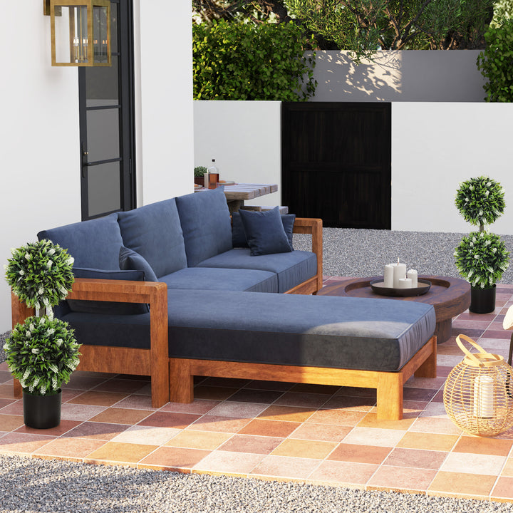 Sæt med 2 kunstige planter, uv-resistent kunstig plante i en urtepotte, 70 cm stueplante til stue, have