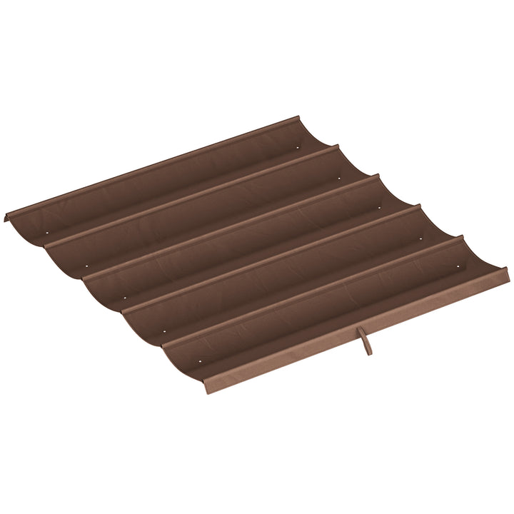 Udskiftningstag til 3 x 3 m pergola, udtrækkeligt, med drænhuller til regnvand, vejrbestandigt, polyester, 250 x 255 cm Kaffe