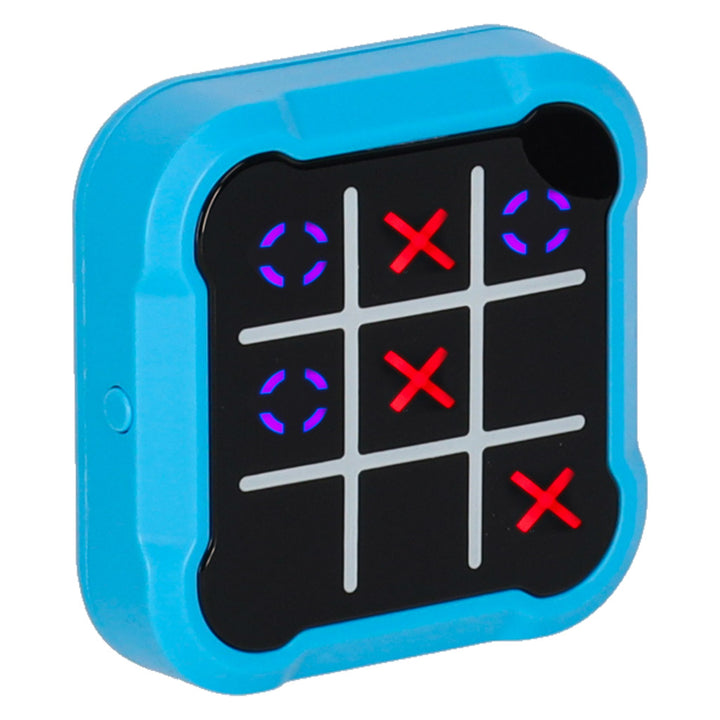 Circle cross cross elektronisk puslespil tic tac toe bærbar konsol blå