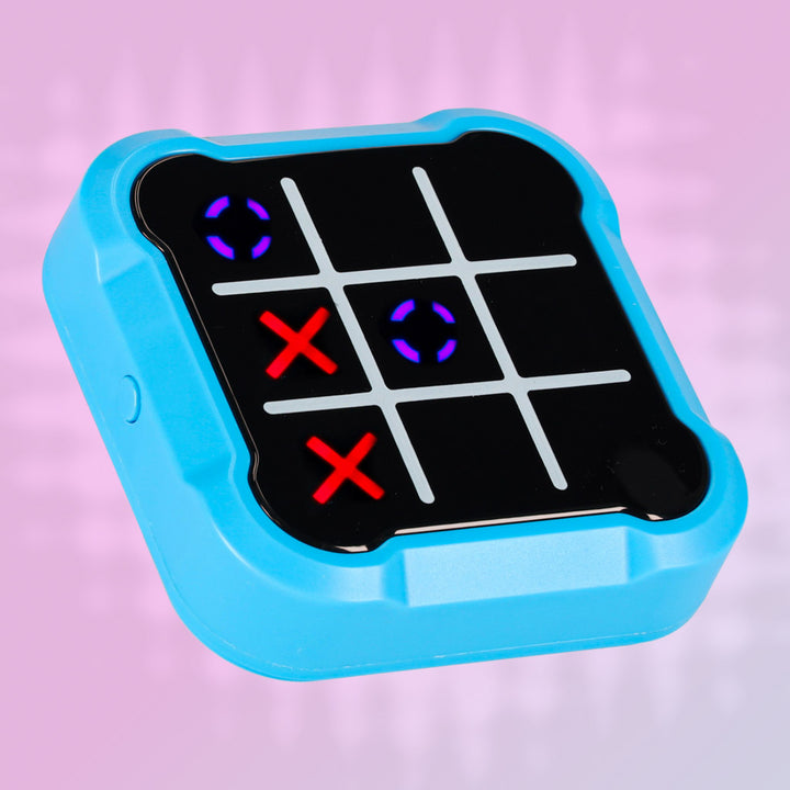 Circle cross cross elektronisk puslespil tic tac toe bærbar konsol blå