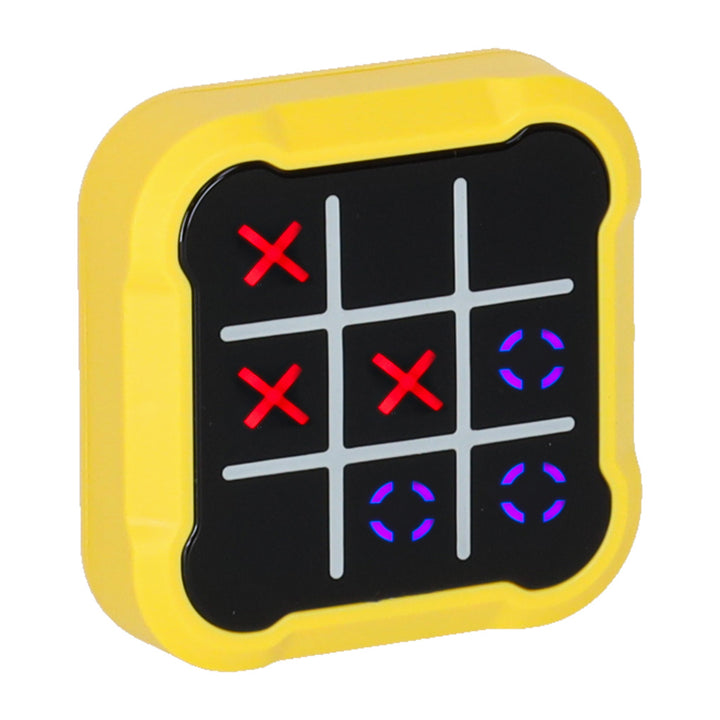 Cirkel kryds kryds elektronisk puslespil tic tac toe bærbar konsol gul