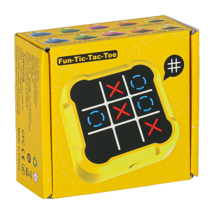 Cirkel kryds kryds elektronisk puslespil tic tac toe bærbar konsol gul