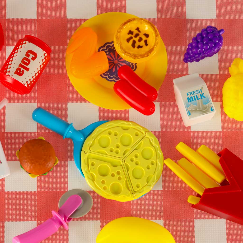 Picnickurv fastfood pizza burger madforsyninger picnic snacks
