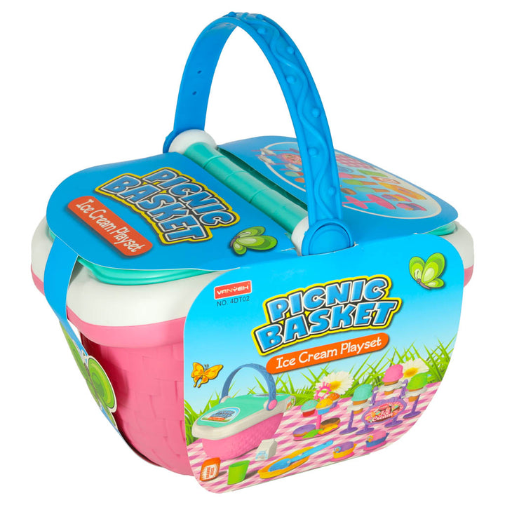 Picnickurv isbutik desserter mad forplejning snacks til picnic