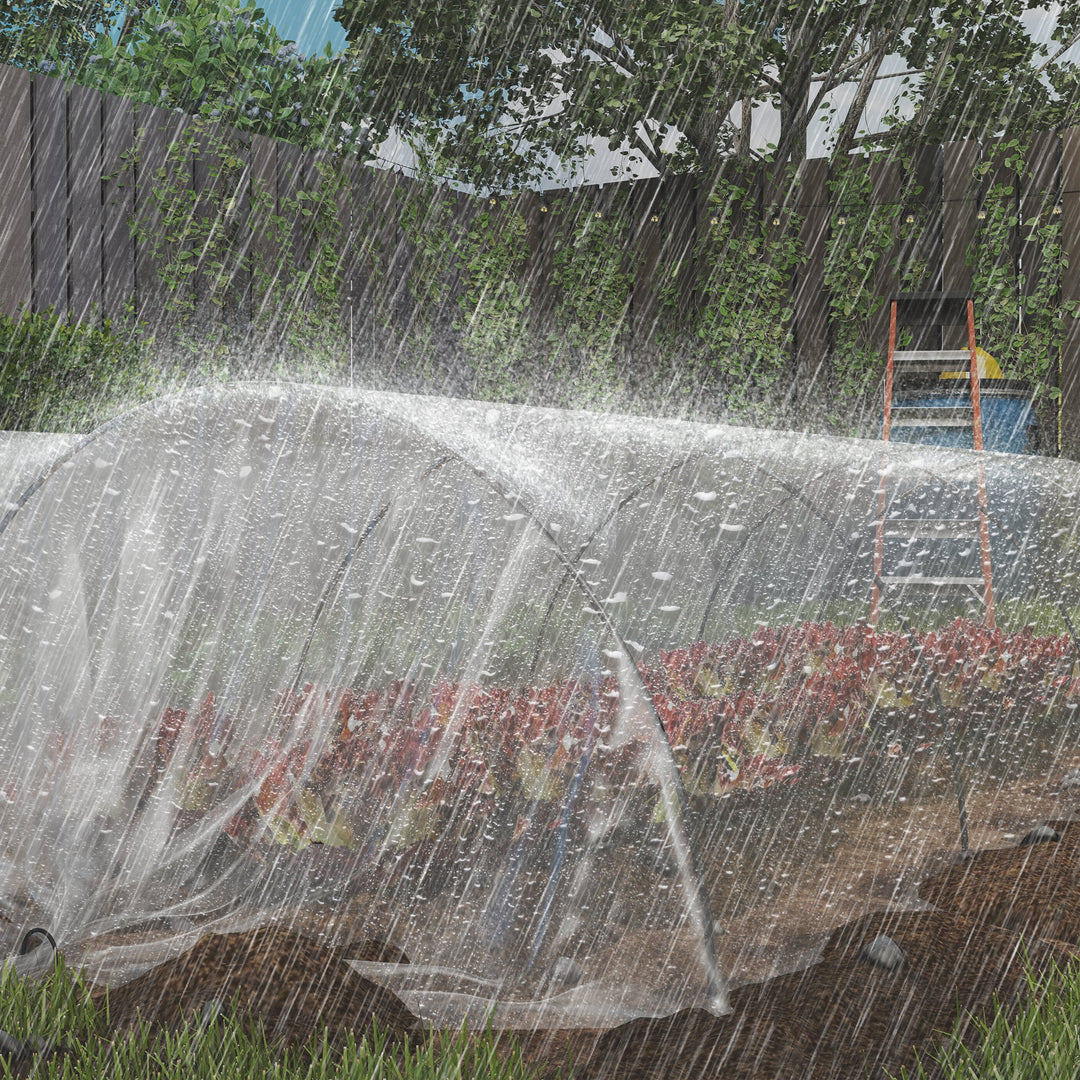 Drivhusoverdækning, plastikplanteoverdækning, uv-resistent, vandtæt, 6 x 10 m