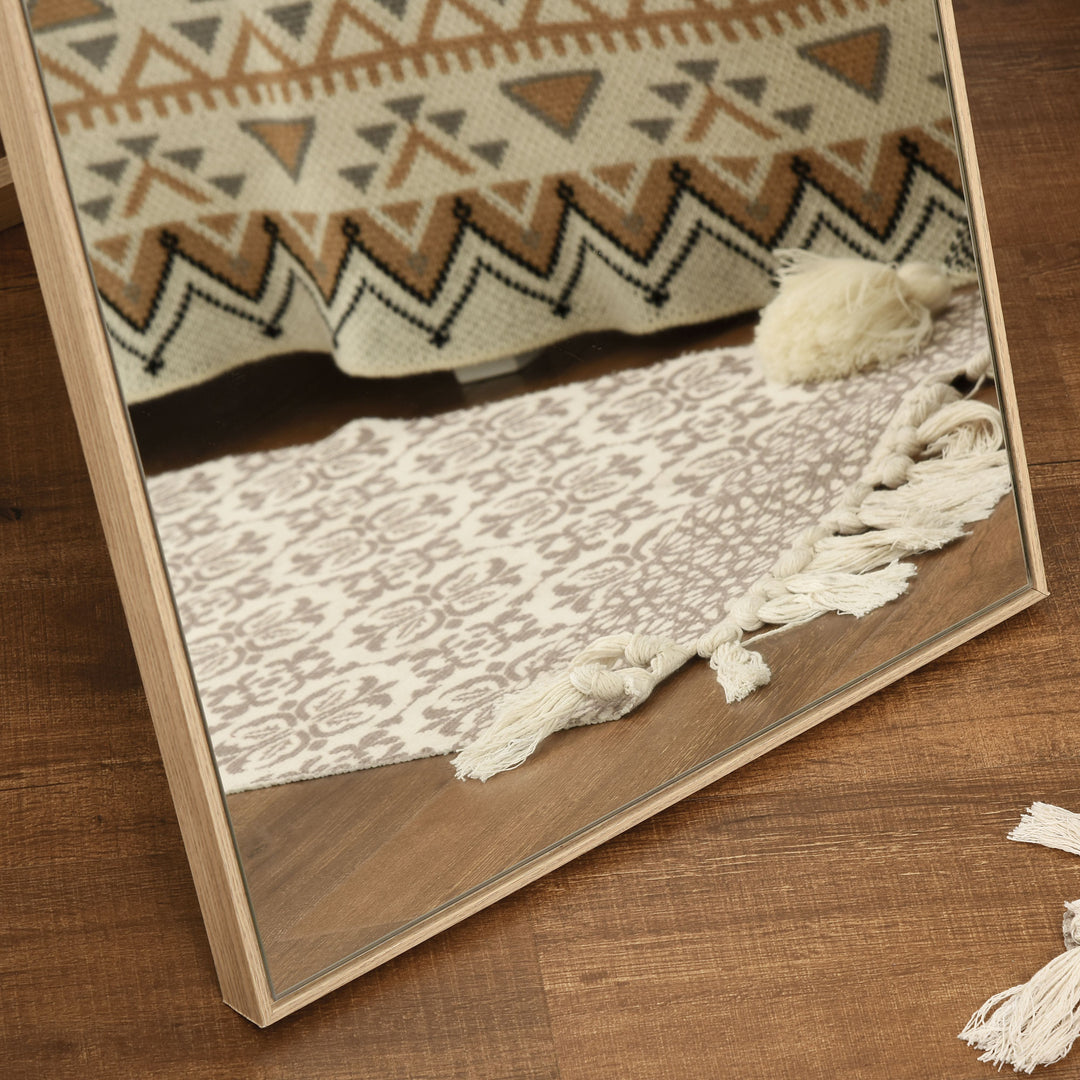 Helfigursspejl med stativ, fritstående, 40 cm x 150 cm, naturlig