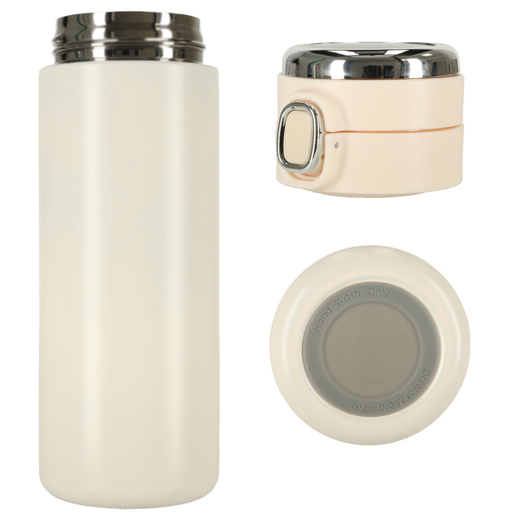 Termokrus med mundstykke LED termokande 420ml beige