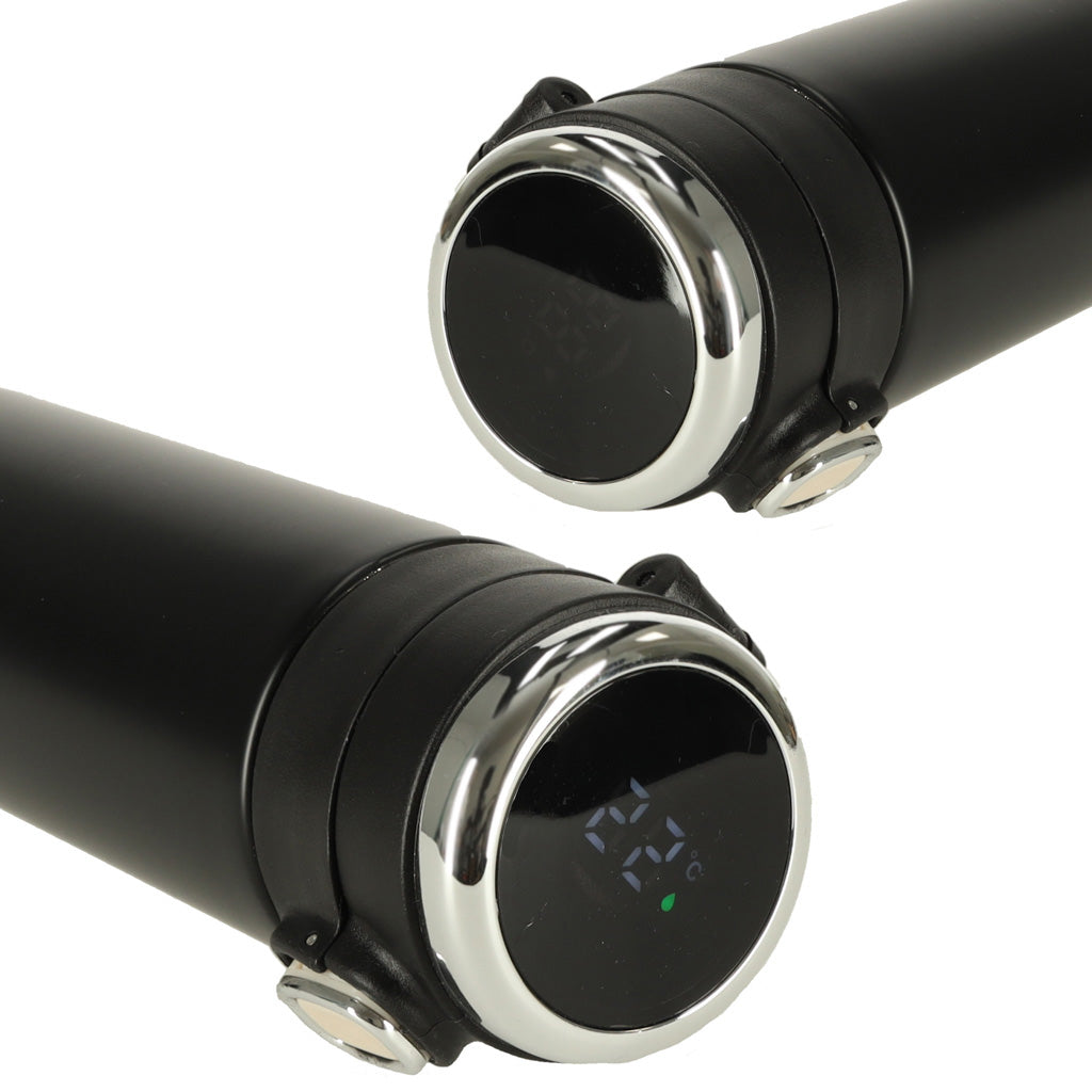 LED termokande med mundstykke, sort, 420 ml