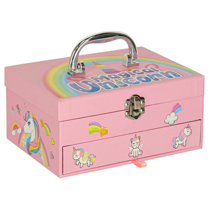 Trunk makeup og neglesæt makeup kosmetik skygger lak skuffer enhjørning