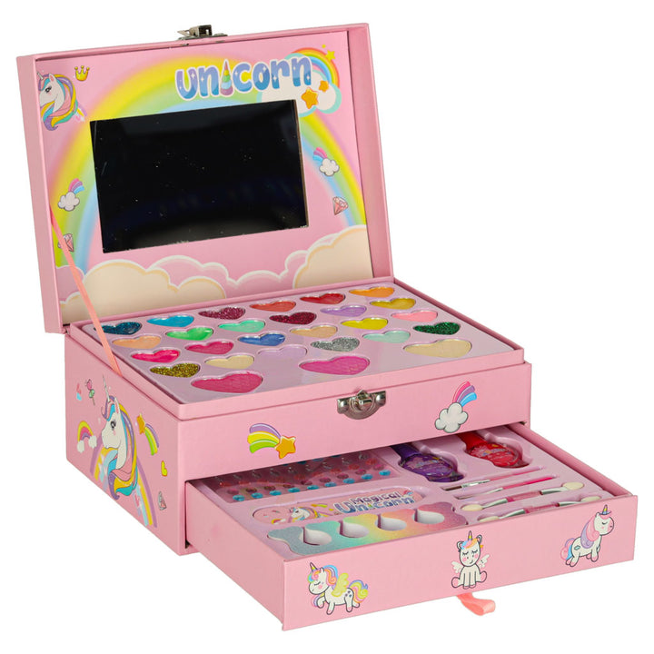Trunk makeup og neglesæt makeup kosmetik skygger lak skuffer enhjørning