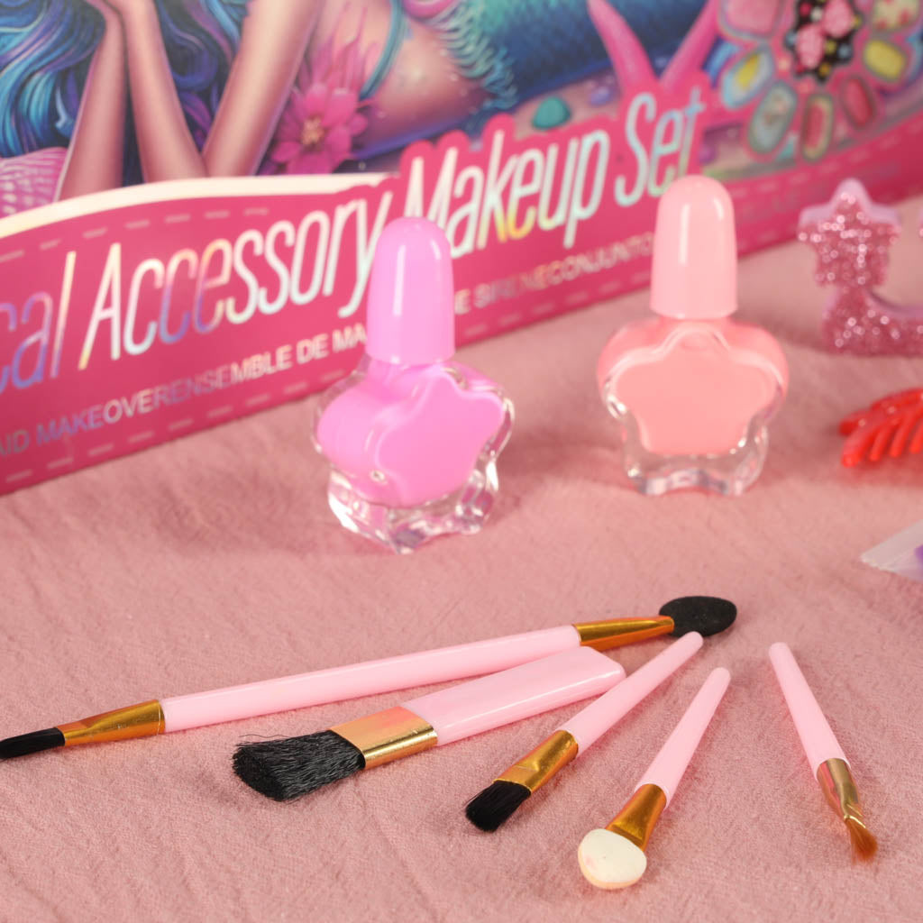 Bryst makeup og neglesæt makeup kosmetik skygger lak skuffer havfrue