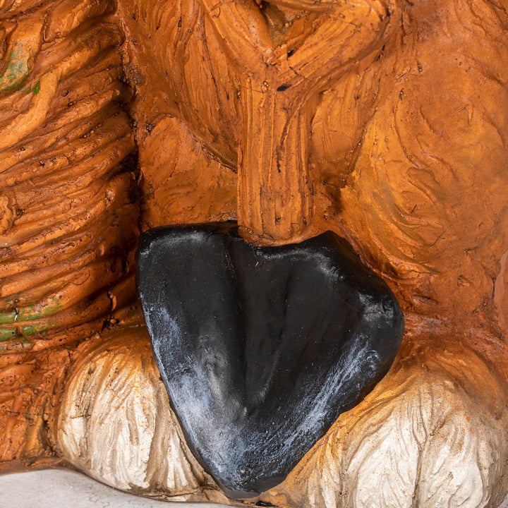 Urtepotte, kanin med fletkurv, vejrbestandig, 45x27x50cm, brun