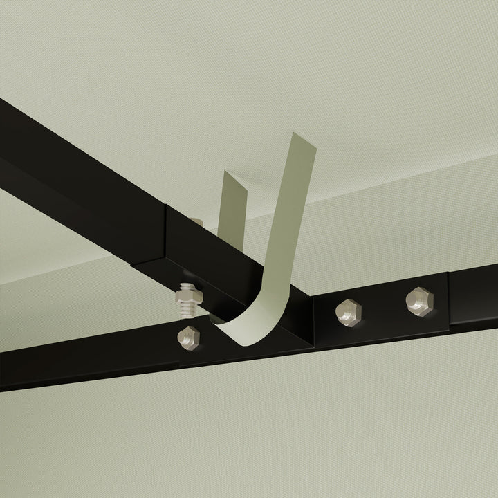 3 X 3m reservepavillonpresenning til havepavillon med vandafløbshuller upf30+ lysegrå