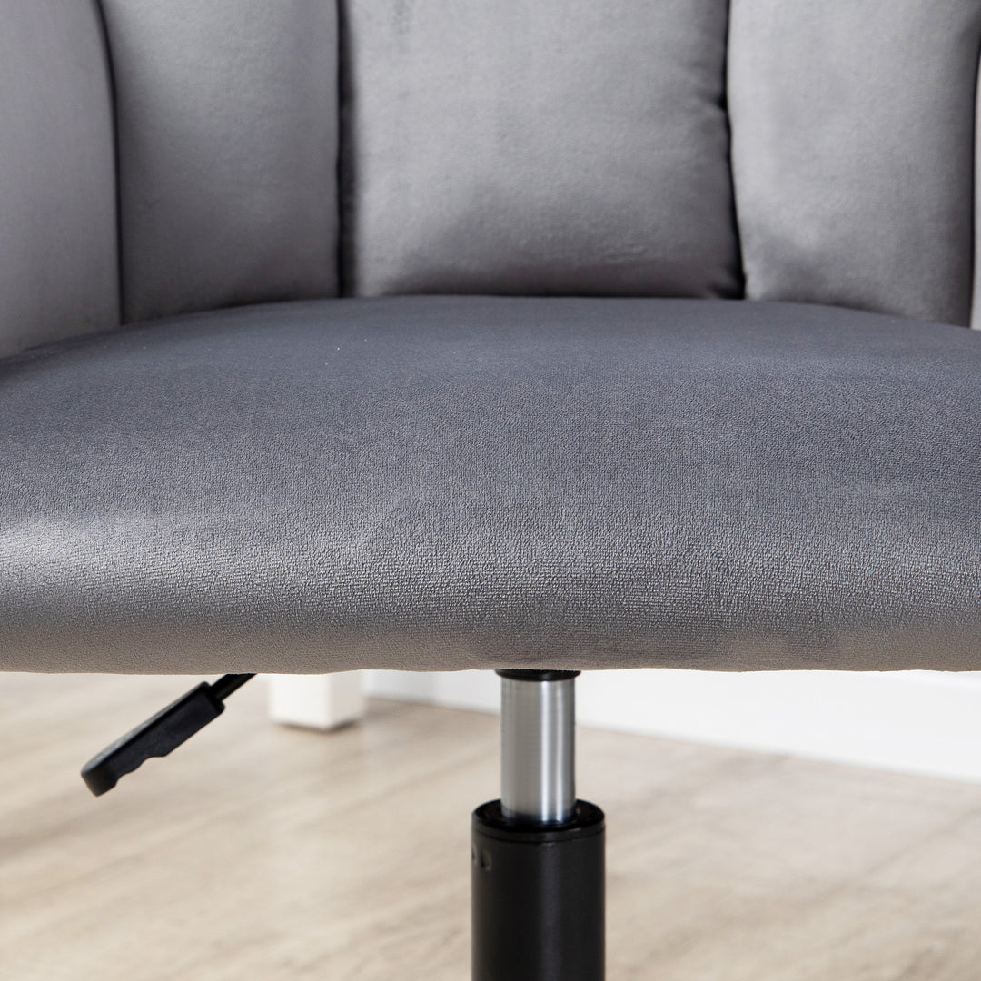 Kontorstol 5 hjul højdejusterbar moderne design 58cm x 58,5cm x 86cm grå