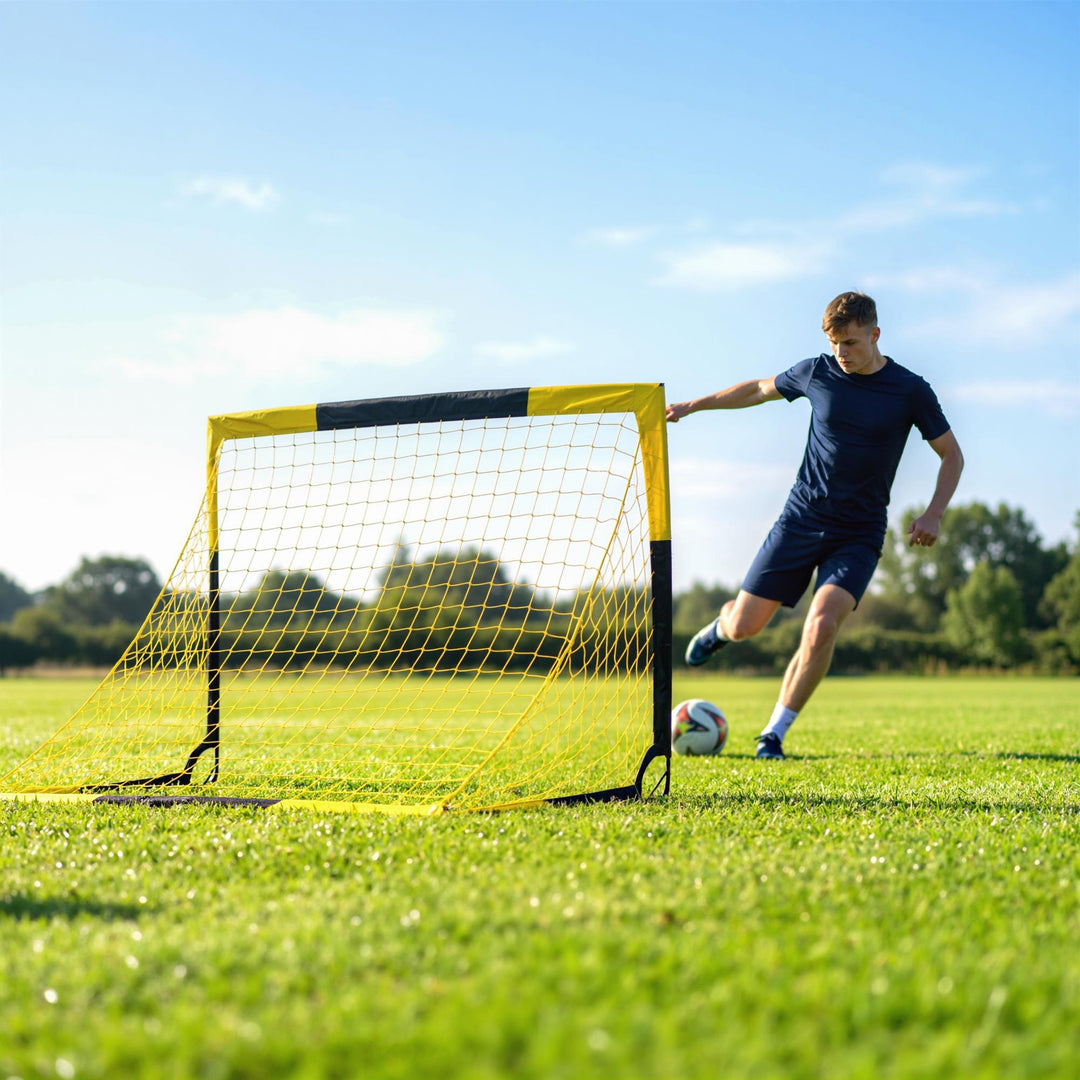 Pop-up fodboldmål til unge og voksne - Sammenklappeligt og bærbart