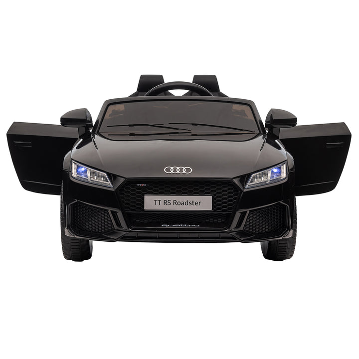 Audi børne-elbil, med 2.4G fjernbetjening, musik, horn, LED, USB, til børn 3-5 år, sort