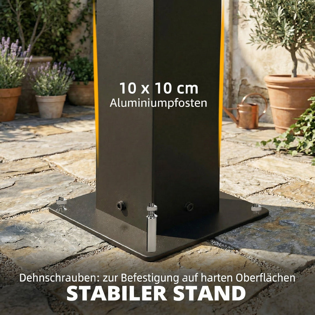 Pergola 3x3 m terrassetag i aluminium med LED-belysning, fjernbetjening, justerbart lameltag