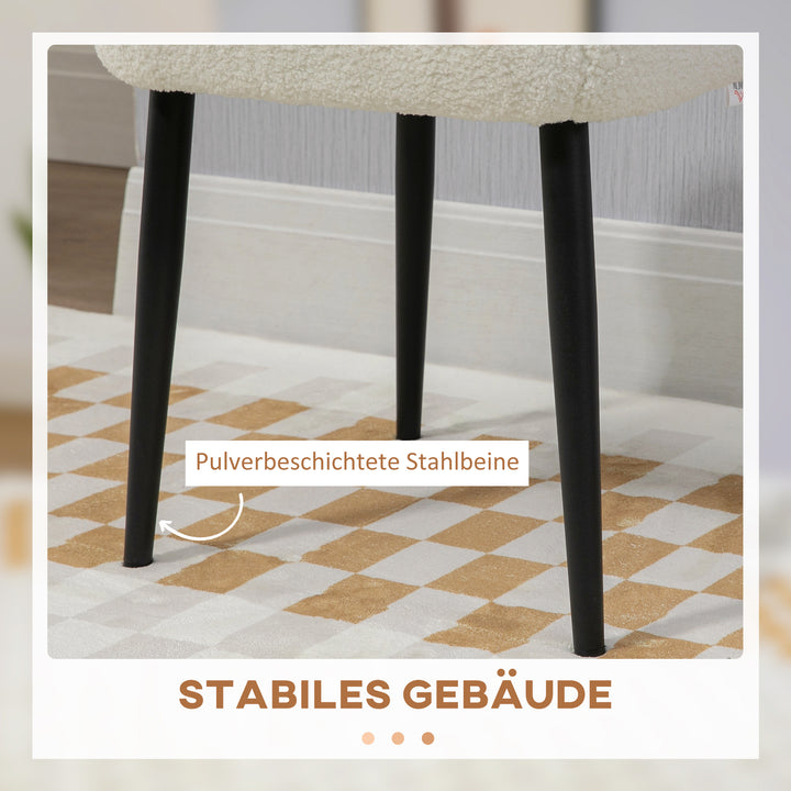 Skammel, sædeskammel, kashmirlook, fodskammel, cremehvid