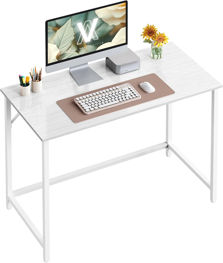 Computer skrivebord, 100 x 50 x 76 cm, hvid