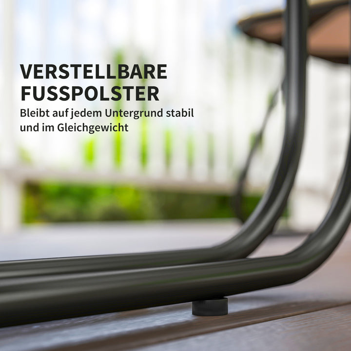 Havemøbelsæt af polyrattan loungesæt med sofa, lænestol, bordhynder, vejrbestandig 116 x 60 x 69 cm brun + mørkegrå