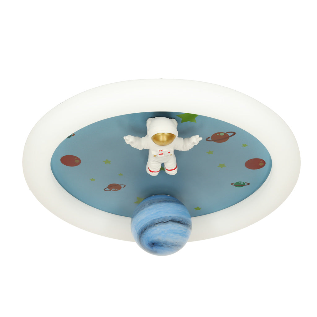 LED loftlampe til børneværelse, dæmpbar LUMELA + fjernbetjent astronaut