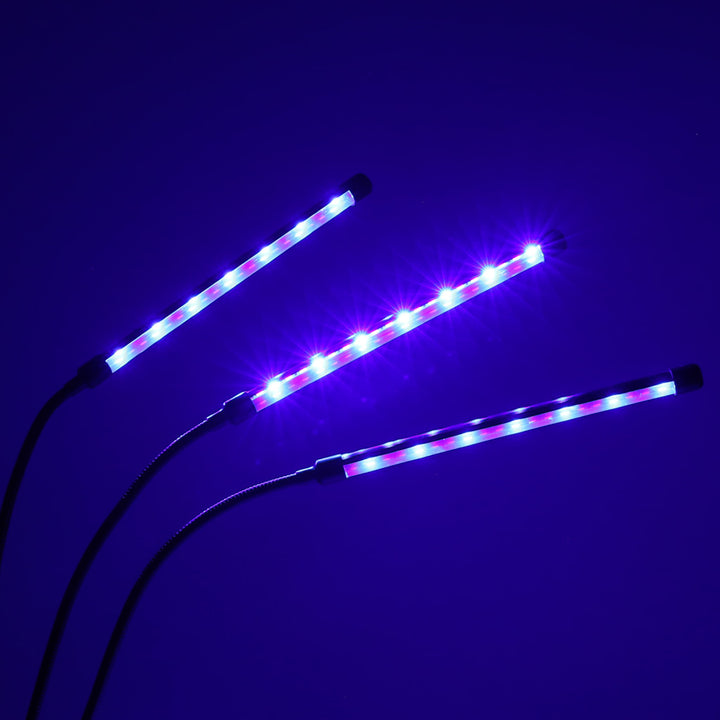 LED-panellampe til plantevækst med 3 pærer
