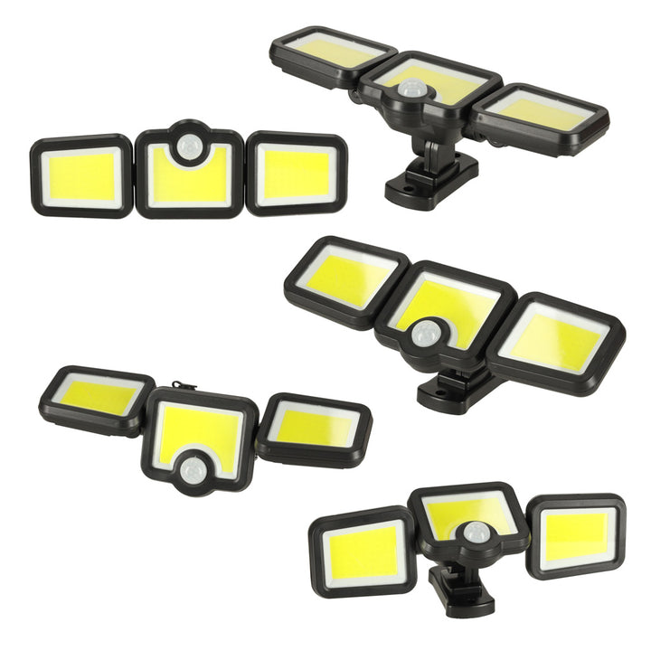 LED solcellelampe 3-i-1 med skumringsbevægelsessensor - mangler beskrivelse