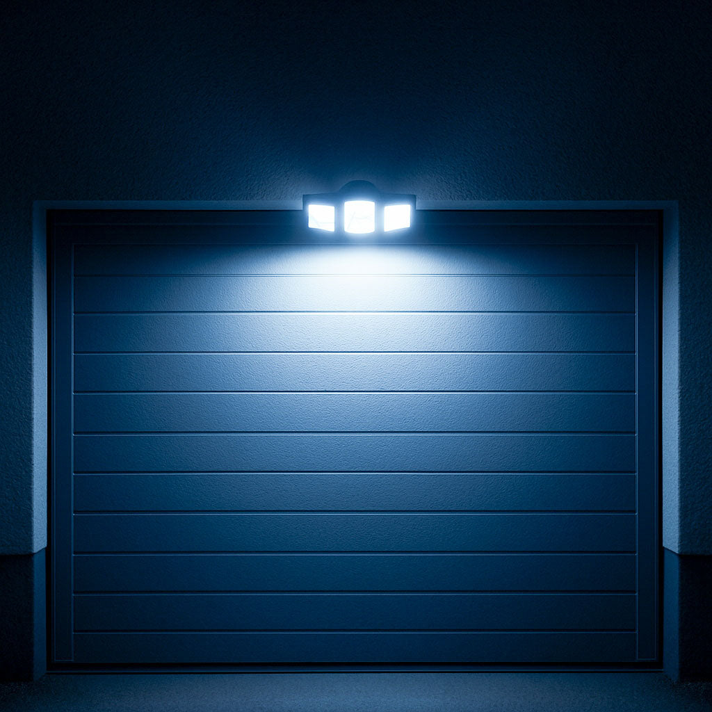 LED solcellelampe 3-i-1 med skumringsbevægelsessensor - mangler beskrivelse