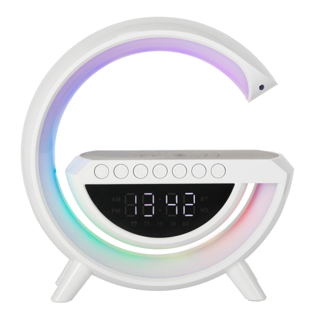 LED-lys med induktionsoplader med radio