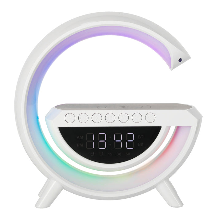 LED-lys med induktionsoplader med radio
