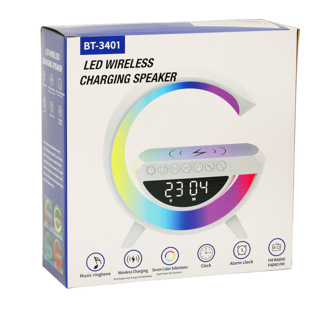 LED-lys med induktionsoplader med radio